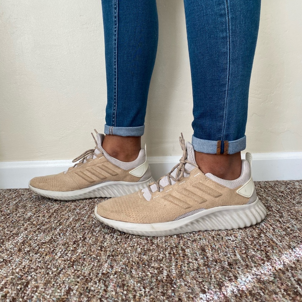 Tan Adidas Bounce Sneakers